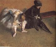 Edgar Degas Waiting France oil painting artist